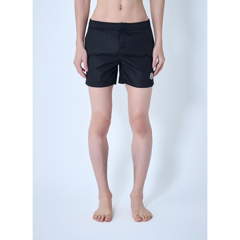 Moncler Men Elastic Waist Swim Shorts